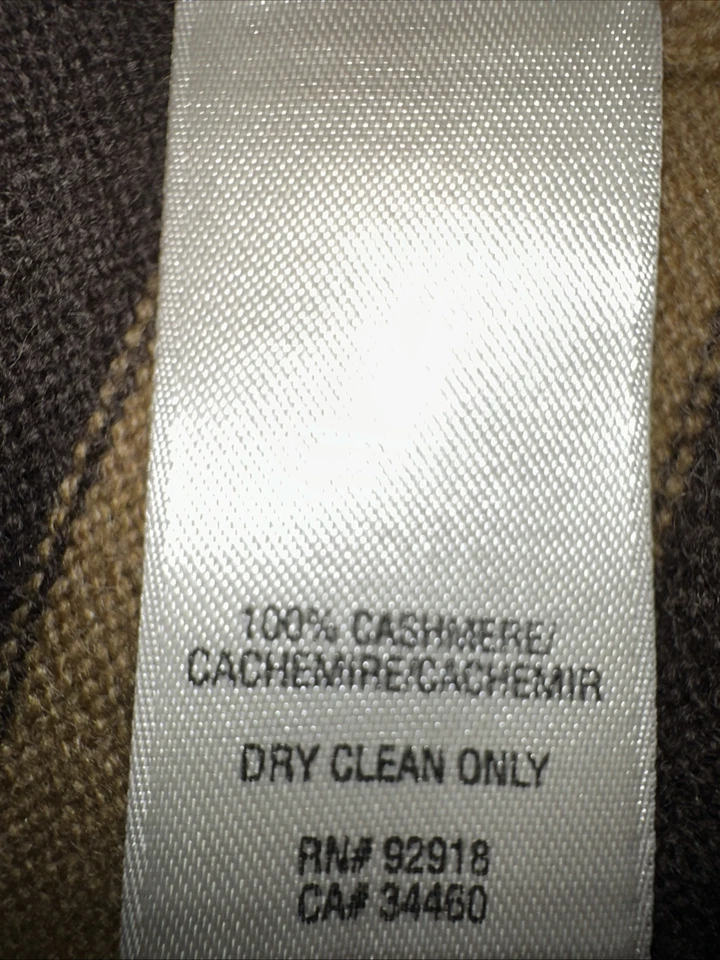 Nuevo sin etiquetas Vestido Suéter Juicy Couture Cachemira Marrón y Camel Rayas Talla Mediana Foto 3 de 4