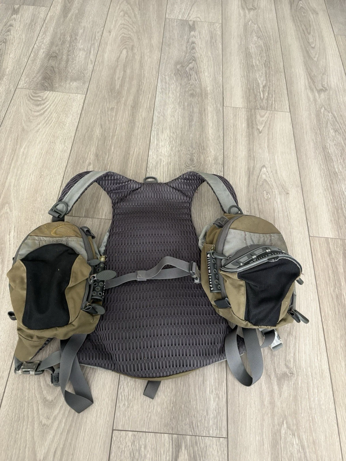 William Joseph Confluence Green & Gray Fishing Vest Backpack, Outdoor Gear