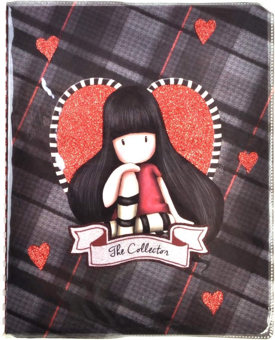 Gorjuss Tartan Glitter Notebook The Collector by Santoro