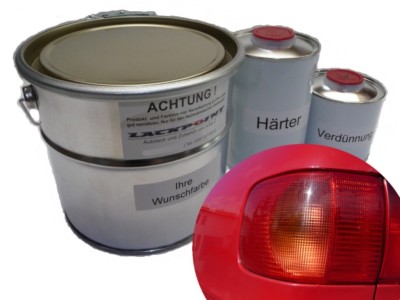 3,5 Liter Set 2K Autolack geeignet für VW LY3D Tornadorot UNI kein Klarlack Tun