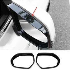 For Toyota Grand Highlander 2024 2025 Black Rearview Mirror Rain Eyebrow Trim