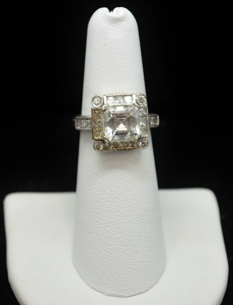 Sterling Silver Gorgeous Square Cut CZ Ring SZ 6.0 #FMY427 | eBay