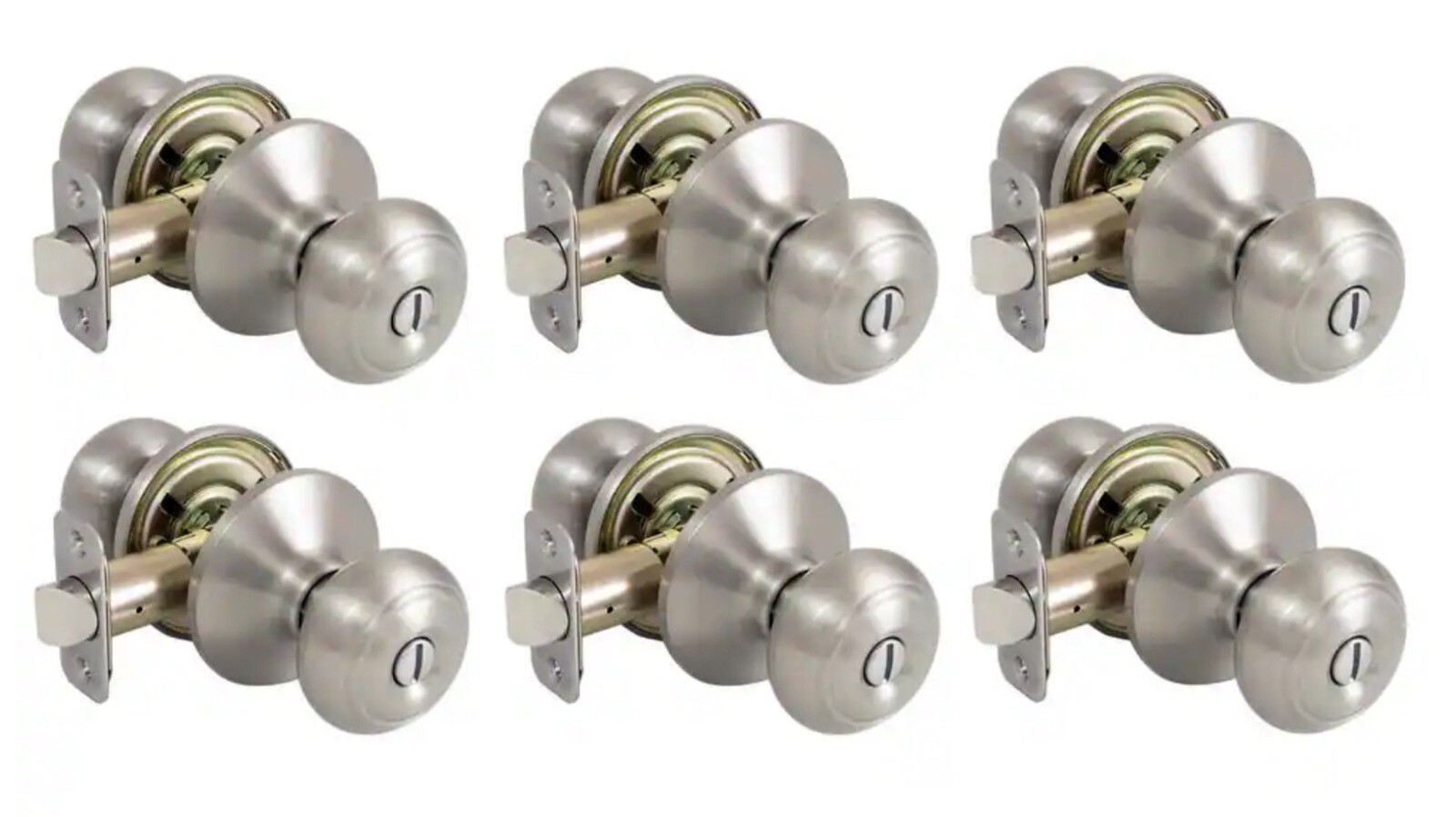 Defiant 32TGX210BD6 Hartford Satin Nickel Door Knob Contractor 6Pack