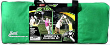 Badminton Volleyball Set Includes Volleyball 4 Rackets 2 Shuttlecocks Net...