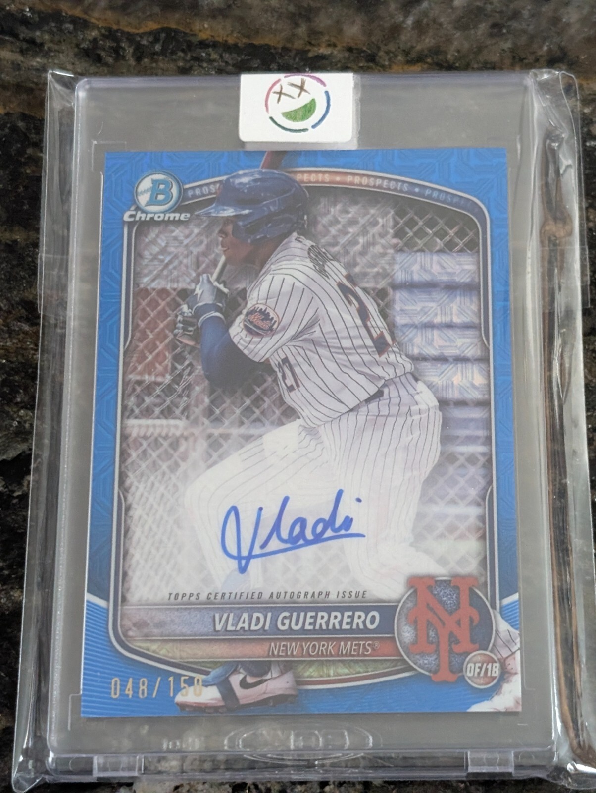 Vladi Guerrero 2025 bowman chrome blue Mojo auto # 048/150 #BMA-VG color match
