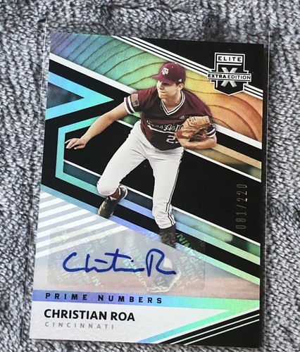2020 Panini Elite Extra Edition Christian Roa Rookie Auto /220 Reds | eBay