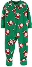 Carter's Child Of Mine Christmas Santa Fleece Pajama Sleeper, 12 Months