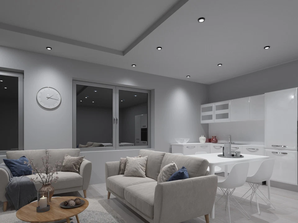 Einbauleuchte achteckig MORTA Glas Einbaustrahler Kanlux schwarz Einbauleuchte - Bild 2 von 3