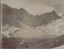 France, Alpes-de-Haute-Provence, Lac des Neuf couleurs Vintage print, tirage d&#