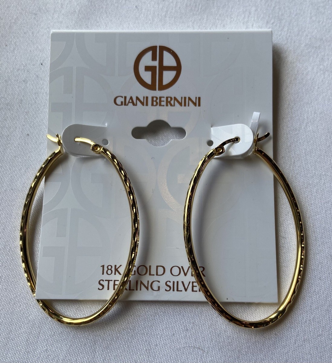 Giani Bernini 18k Gold Over Sterling Silver Diamond Cut Hoop
