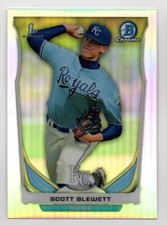 2014 Bowman Chrome Refractor Scott Blewett Prospect Card #54 Kansas City Royals