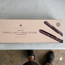 Evalectric French Lace Classic Styler 1.25" Ceramic Plates Hair Straightener