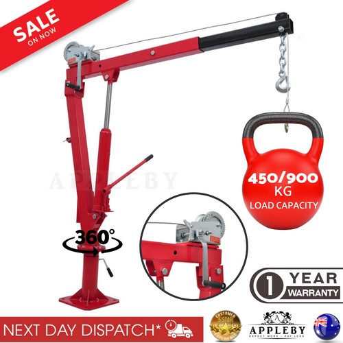 Hydraulic Crane 900kg Pickup Ute Truck Trailer Bed Lift Hoist Winch