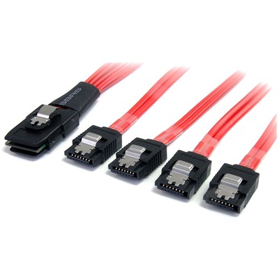 50cm Serial Attached Scsi Sas Cable Sff8087 Plug To 4x Latching Sata female Mi