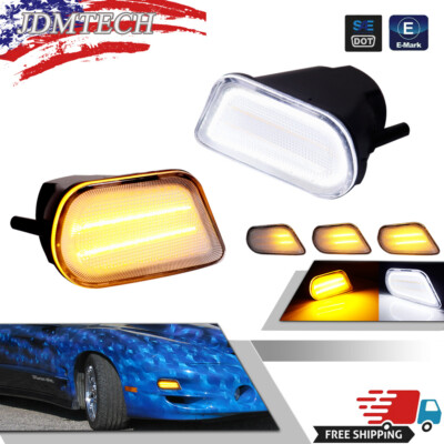 Clear Front Bumper Turn Signal Lights lamps For 98-02 Pontiac Firebird Trans Am