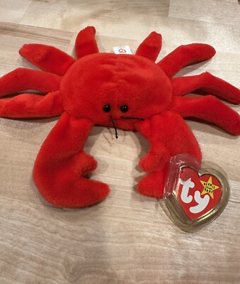 TY Beanie Baby Babies DIGGER The Red Crab 4027 Retired MWMT NEW PVC
