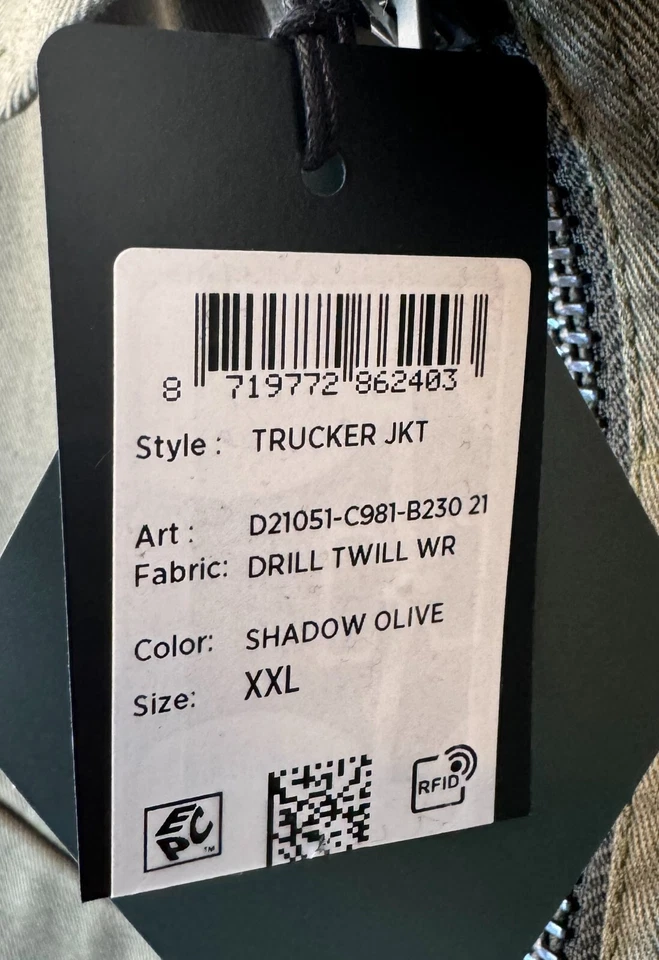 G-Star Raw Cotton Trucker Jacket Khaki Drill Twill WR Shadow Olive, XXL,MSRP$210 - Image 4 of 4