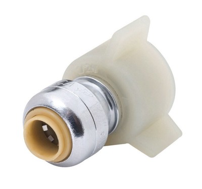 SharkBite U3531LFA 200 PSI Brass Straight Stop Valve 1/4 Push x 7/8 PTC Dia. in.