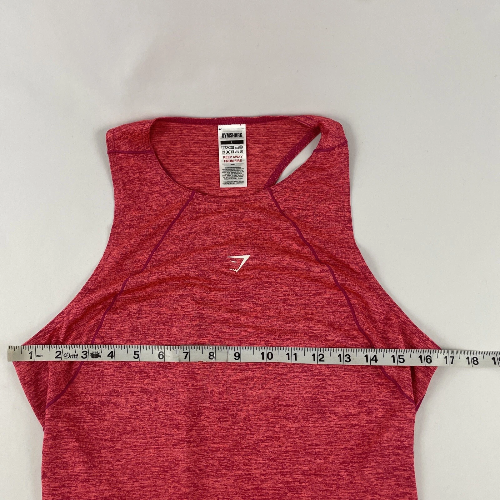 gymshark racerback polyester training athletic gym tank-top