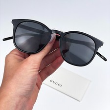 Gucci Women AUTHENTIC Sunglasses Black Grey Round GG1157S 001 BRAND NEW