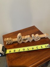 Rustic Wood Love Sign Wooden Block Letter Wall Decor Decorative Hanging Word
