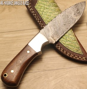 AMC CUSTOM HANDMADE HUNTING DAMASCUS SKINNER KNIFE WALNUT ...