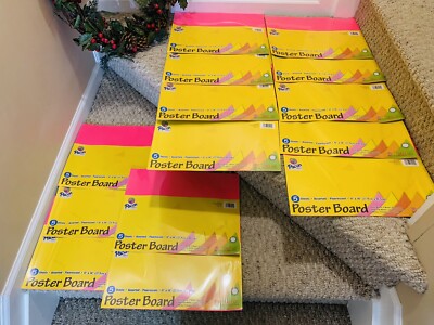 Lot of 16 Pacon Poster Board 11''x14'' 5 Sheets Assorted Fluorescent Item 5412 NEW