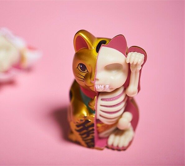 4D Master Jason Freeny Dissected Gold Fortune Cat Art Designer Toy