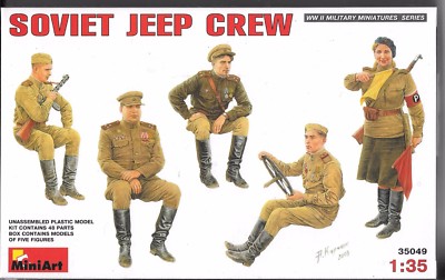 1/35 MiniArt 35049 - Soviet Jeep Crew  Plastic Model Kit 