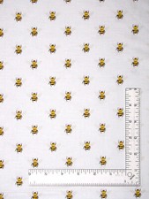 Sunflower Garden Bees Fabric Bumble Bee White Cotton Springs Creative By Yard