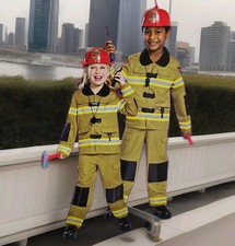 NEW FIREFIGHTER COSTUME SZ S 4-6 TOY HELMET WALKIE TALKIE AXE WHISTLE FREE SHIP