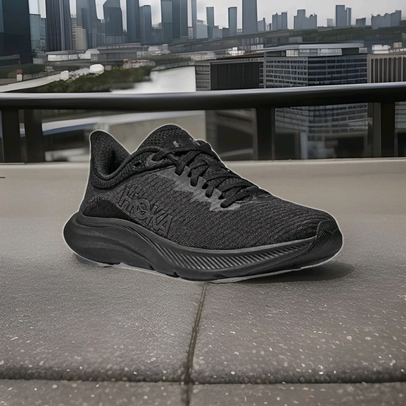 Hoka One One Women's Solimar Running Shoes Size 7.5 B Black 1123075 / BBLC. 