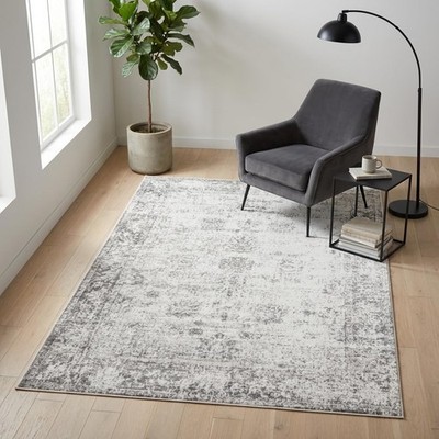 Unique Loom Sofia Collection Traditional Vintage Gray Area Rug (5' 3' x 8')