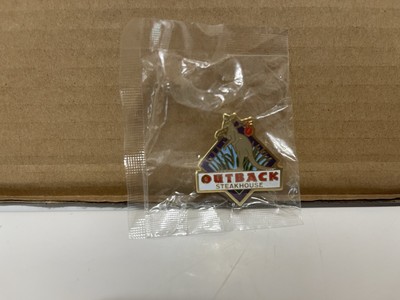 Outback Steakhouse Crew Pin Kangaroo   New Sealed Blue Red Hobo Blooming Onion