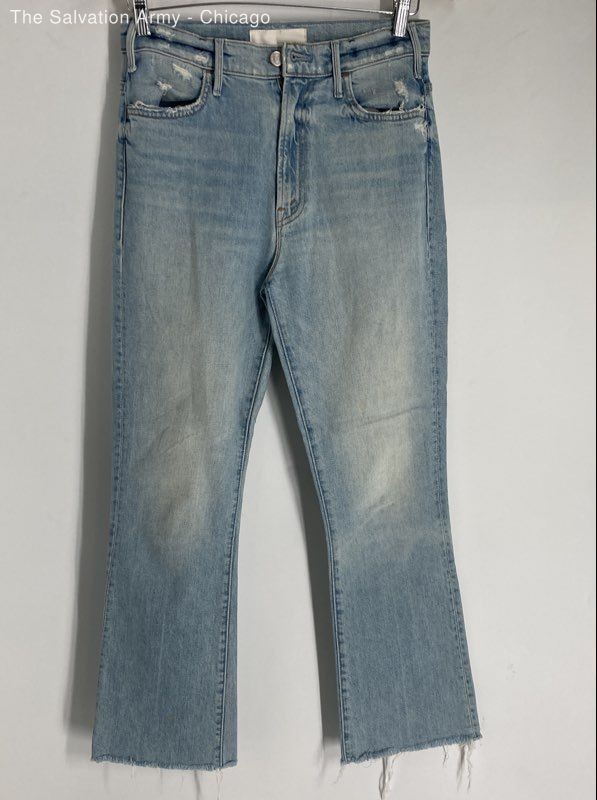 Mother Womens Blue Superior Medium Wash Pockets Denim Bootcut Jeans Size 27