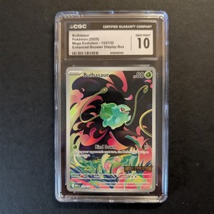 Pokémon Bulbasaur 133/132 Me01: Mega Evolution Illustration Rare Holo 80HP Promo