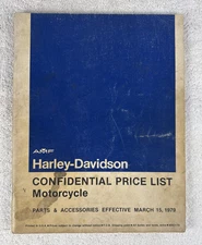 AMF 1979 HARLEY DAVIDSON CONFIDENTIAL PRICE LIST PARTS & ACCESSORIES 99421-79