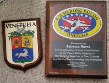 Commemorative Plaque F-16 Fighting Falcon General Dynamics Venezuela Air Force
