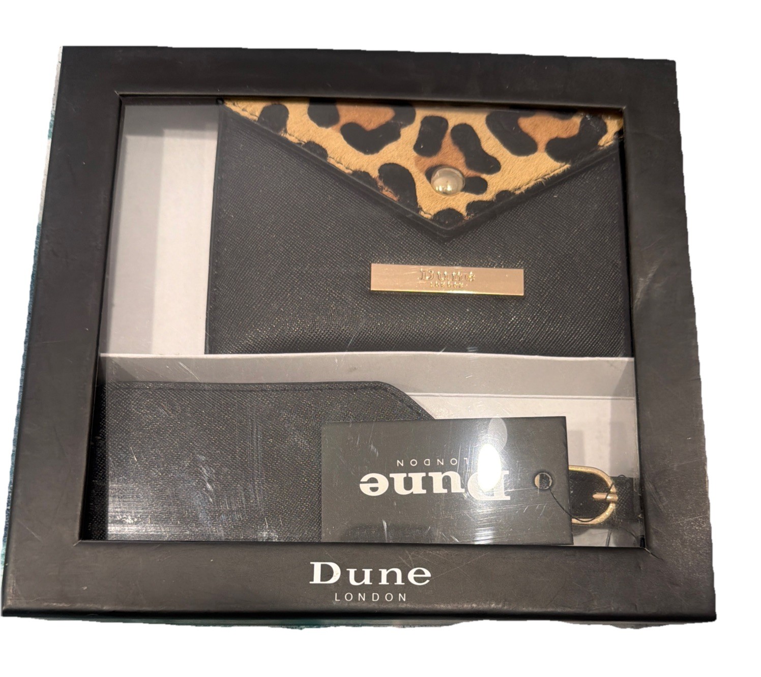 Tag Set Black Leopard Print New In Box