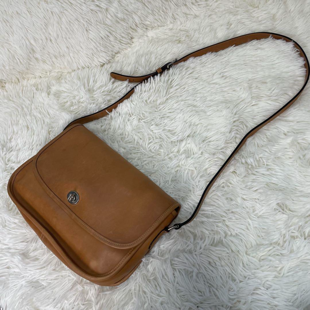 Vintage Coach handbag shoulder bag turnlock leather brown #9790 | eBay
