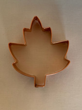 Fall Leaf Copper Cookie Cutter Made in USA by Braman Copper Gifts Thanksgiving