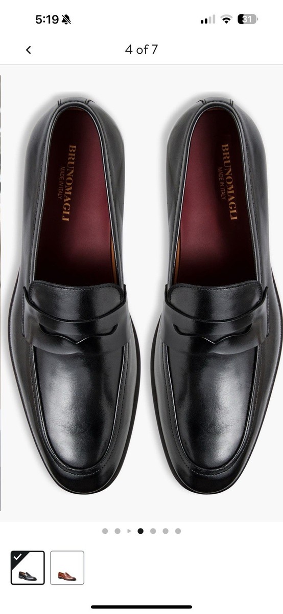 Bruno Magli Men Black Leather Apron Toe Slip On Loafers Shoe Made Italy Size 9 M Raging Slip-on Loafer – Bruno Magli main image 2