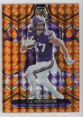 2024 Panini Mosaic Orange Mosaic Prizm 19/199 TJ Hockenson #145 15wb