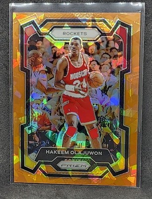 Hakeem Olajuwon ~ 2021-22 Panini Prizm ~ Orange Ice Prizm #265