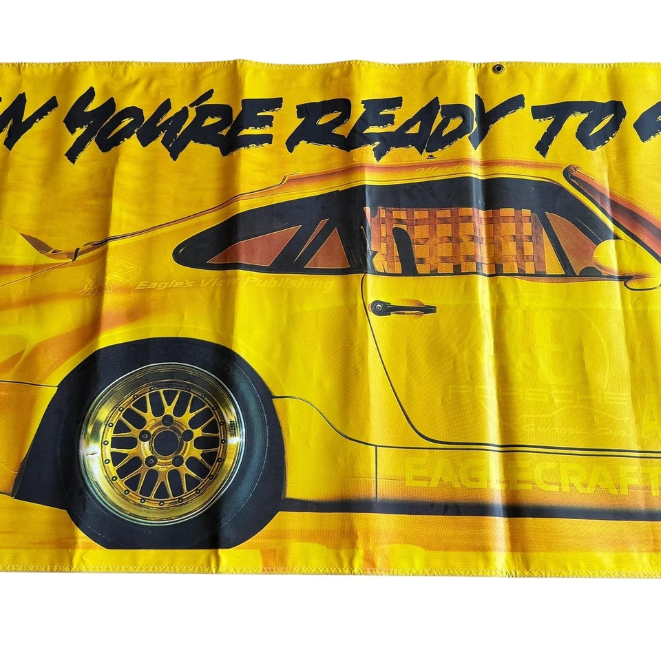 Banner de vinilo vintage BFGoodrich Porsche 911 Carrera 3'x9' distribuidor Foto 3 de 4