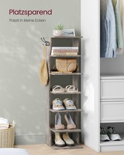 VASAGLE Schuhregal schmal, Standregal, platzs...