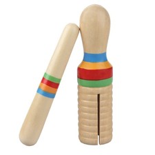 Colorful Solid Wood Wooden Kids Children Guiro Musical Toy For Early Educat KZFP