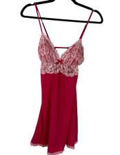 Victoria Secret Soft Babydoll Lace Coquette Fairy Y2k Slip Dress Pink Size M