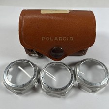 Vintage Polaroid Nahaufnahme Objektiv Set mit Ledertasche & Maßband
