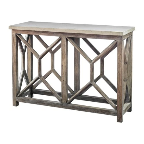 Uttermost 25811 Catali 41"W Wood Console Table - Warm Oatmeal - Picture 3 of 5